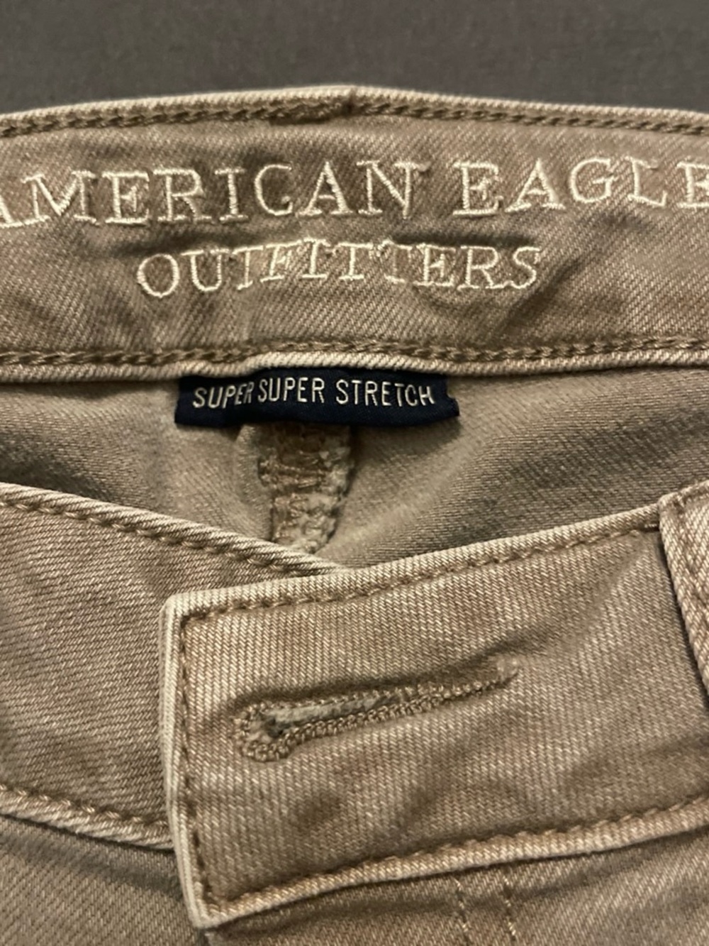 American Eagle Outfitters Super Stretch Pants - Taupe Beige